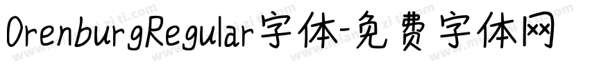 OrenburgRegular字体字体转换