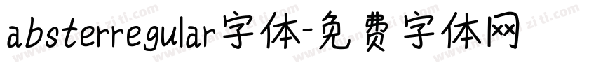 absterregular字体字体转换