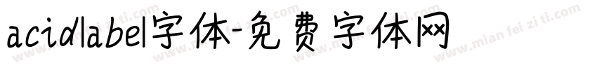 acidlabel字体字体转换