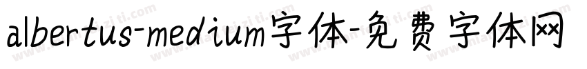 albertus-medium字体字体转换