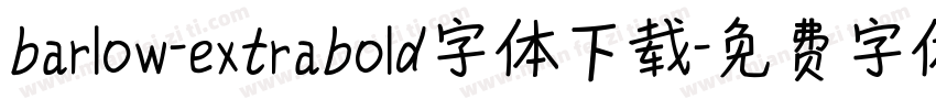 barlow-extrabold字体下载字体转换