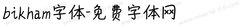 bikham字体字体转换