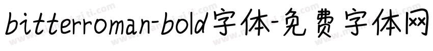 bitterroman-bold字体字体转换