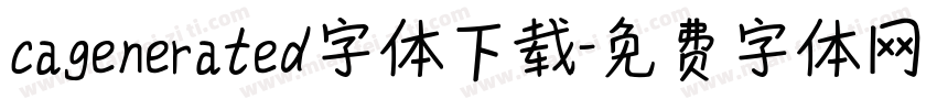 cagenerated字体下载字体转换