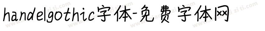 handelgothic字体字体转换