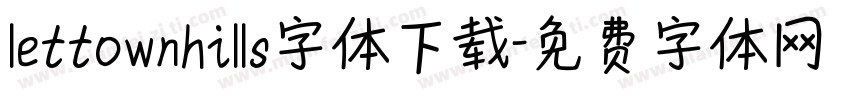 lettownhills字体下载字体转换