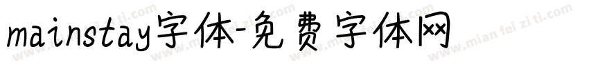 mainstay字体字体转换