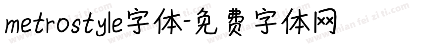 metrostyle字体字体转换