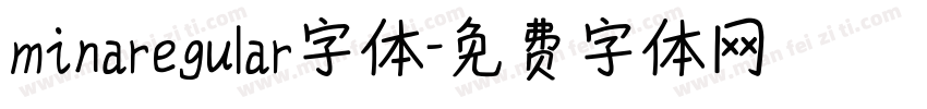 minaregular字体字体转换