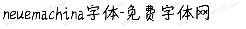 neuemachina字体字体转换