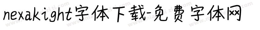 nexakight字体下载字体转换