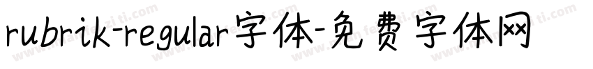 rubrik-regular字体字体转换
