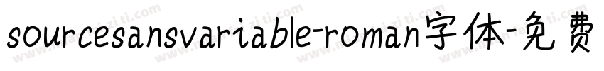sourcesansvariable-roman字体字体转换