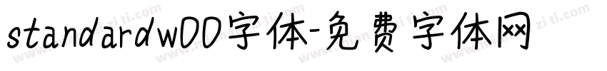 standardw00字体字体转换