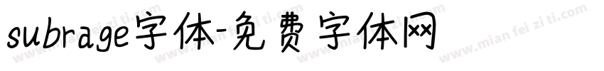 subrage字体字体转换