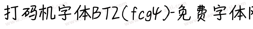 打码机字体BT2(fcg4)字体转换