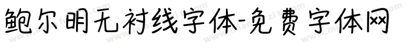 鲍尔明无衬线字体字体转换