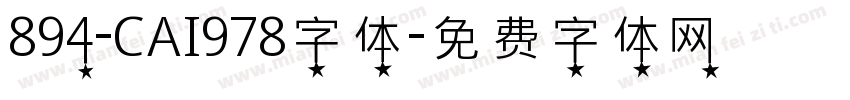 894-CAI978字体字体转换