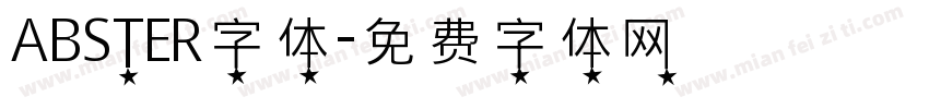 ABSTER字体字体转换