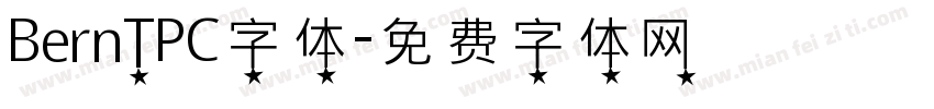 BernTPC字体字体转换