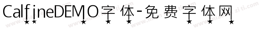CalfineDEMO字体字体转换