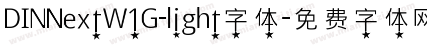 DINNextW1G-light字体字体转换