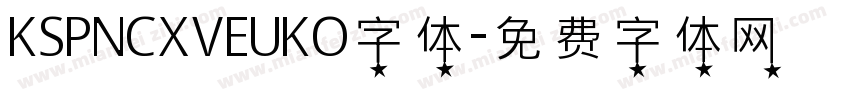 KSPNCXVEUKO字体字体转换