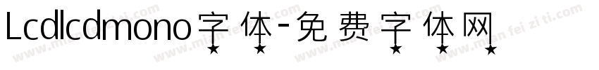 Lcdlcdmono字体字体转换