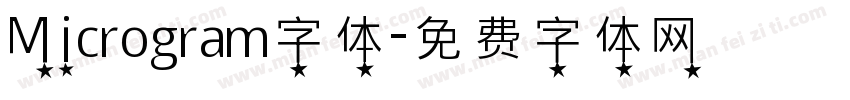Microgram字体字体转换