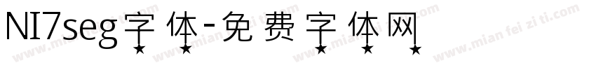 NI7seg字体字体转换
