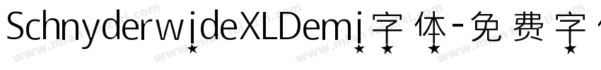 SchnyderwideXLDemi字体字体转换