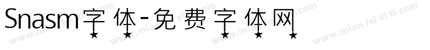 Snasm字体字体转换