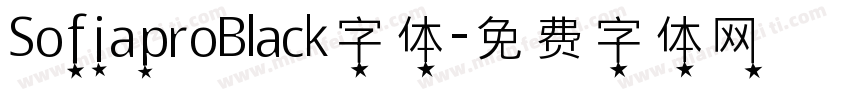 SofiaproBlack字体字体转换