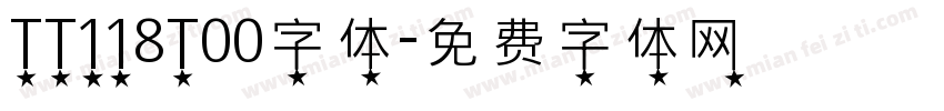 TT118T00字体字体转换