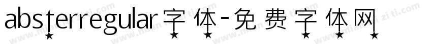 absterregular字体字体转换