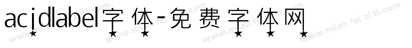 acidlabel字体字体转换