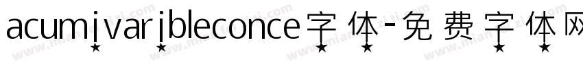 acumivaribleconce字体字体转换