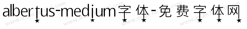 albertus-medium字体字体转换