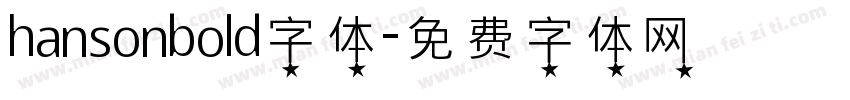 hansonbold字体字体转换