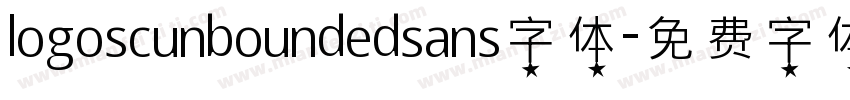 logoscunboundedsans字体字体转换