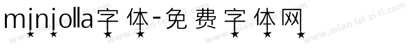 miniolla字体字体转换