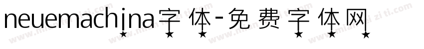 neuemachina字体字体转换
