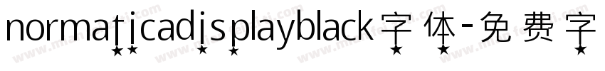 normaticadisplayblack字体字体转换