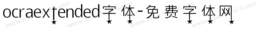 ocraextended字体字体转换