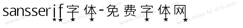 sansserif字体字体转换