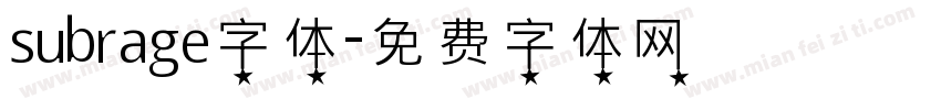 subrage字体字体转换