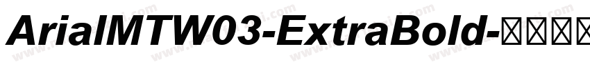 ArialMTW03-ExtraBold字体转换