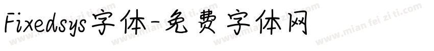 Fixedsys字体字体转换
