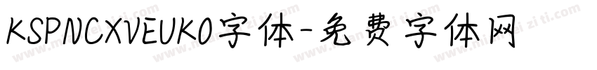 KSPNCXVEUKO字体字体转换