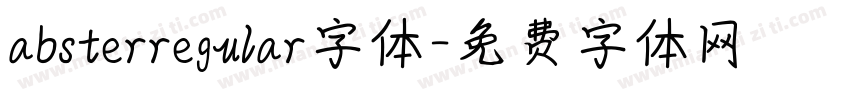absterregular字体字体转换